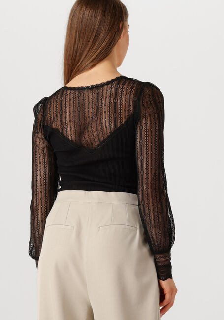Schwarze ROSEMUNDE Top BEATHA LS REGULAR V-NECK - large