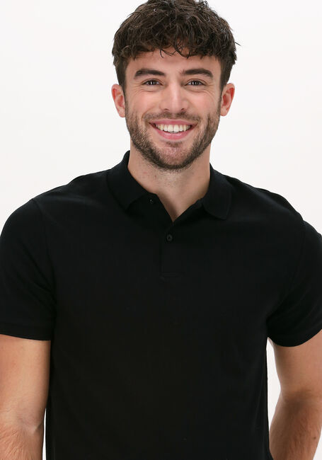 Schwarze SELECTED HOMME Polo-Shirt SLHPARIS SS POLO B NOOS - large