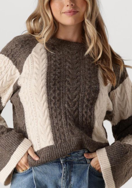 Beige OBJECT Pullover OBJROSA KNIT L/S RE PULLOVER - large