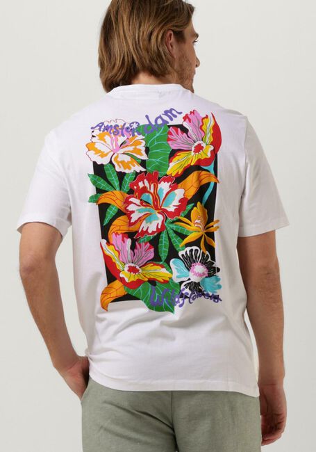 Weiße SCOTCH & SODA T-shirt ENDLESS SUMMER ARTWORK TEE - large