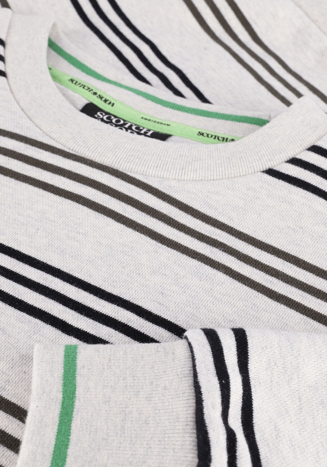 Hellgrau SCOTCH & SODA Sweatshirt STRIPED CREW-NECK SWEATSHIRT - large