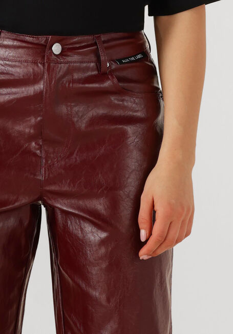 Bordeaux ALIX THE LABEL Straight leg jeans FAUX LEATHER PANTS - large