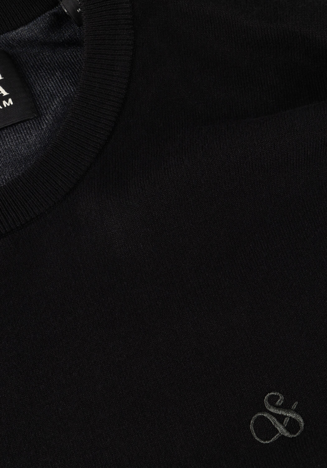 Schwarze SCOTCH & SODA Pullover VISCOSE PULLOVER CREWNECK - large