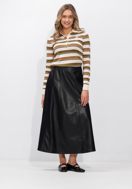 Schwarze NEO NOIR Midirock RAYA FAUX LEATHER SKIRT - large