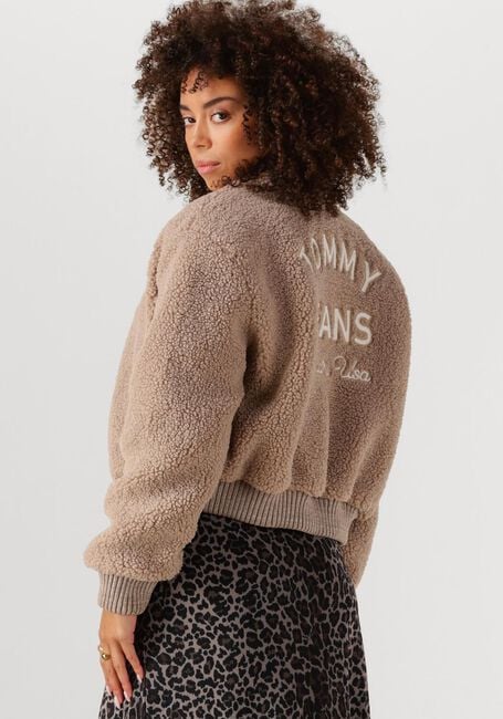 Sand TOMMY JEANS Teddy-Jacke TJW TEDDY VARSITY BOMBER - large