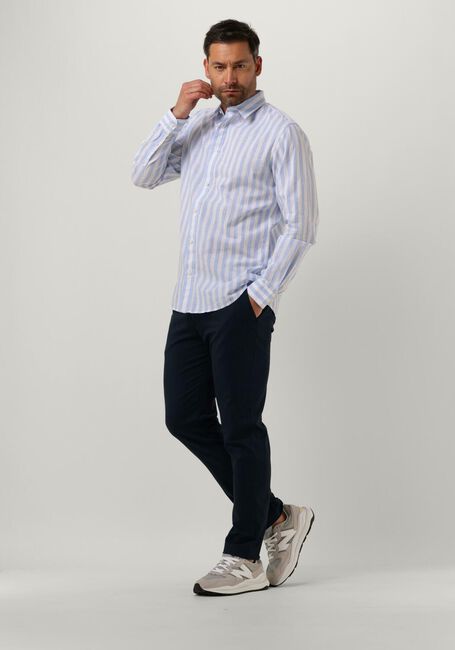Blaue SELECTED HOMME Klassisches Oberhemd SLHSLIMNEW-LINEN SHIRTS LS CLASSIC W - large