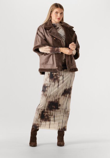 Braune NEO NOIR Maxikleid ONESSA FADED MESH DRESS - large