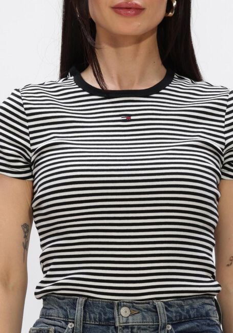 Mehrfarbige/Bunte TOMMY JEANS T-shirt TJW SLIM ESSENTIAL RIB SS EXT - large