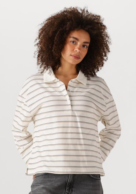 Weiße MY ESSENTIAL WARDROBE Top ANNAMW LS POLO BLOUSE - large