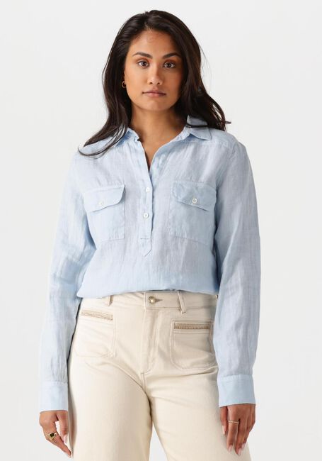 Hellblau MOS MOSH Blusen MMENNA LINEN POCKET BLOUSE - large