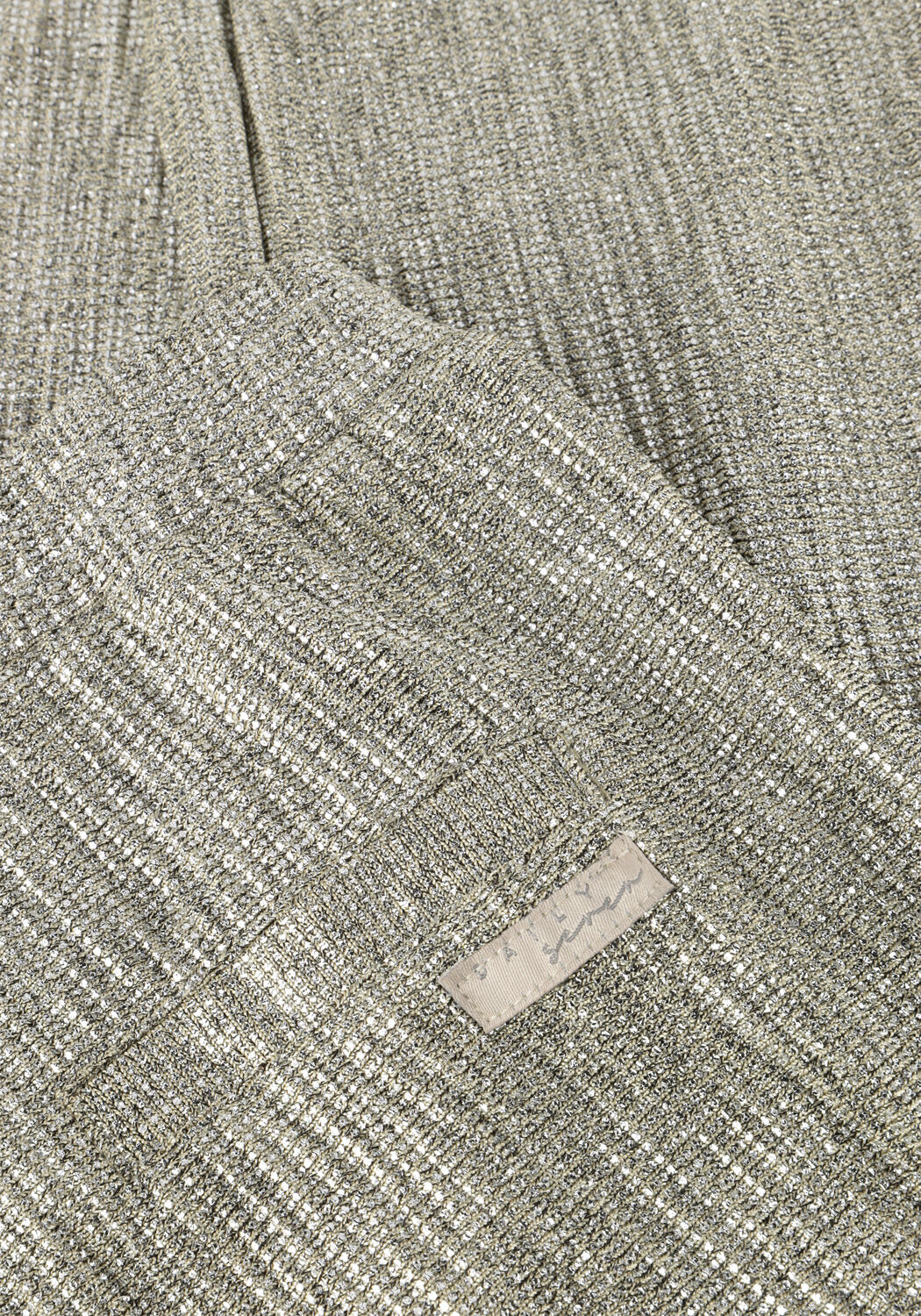 Beige DAILY7 Schlaghose METALLIC WIDE PANTS - large