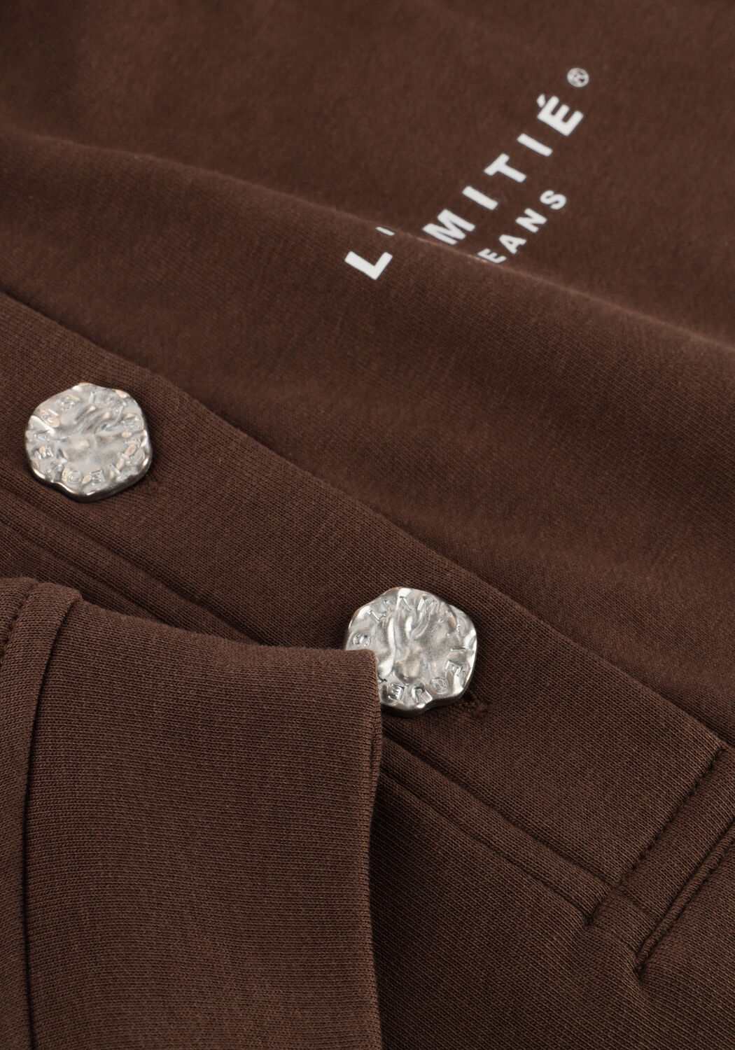 Braune HAUTE L'AMITI&Eacute; Sweatshirt POLO LOGO SWEAT - large