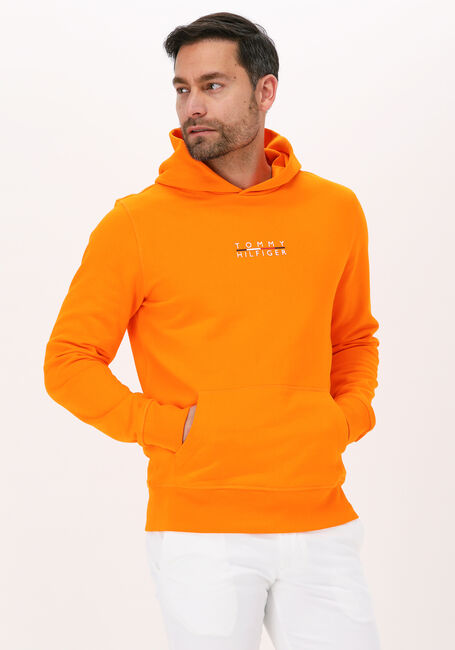 Orangene TOMMY HILFIGER Sweatshirt SQUARE LOGO HOODY - large