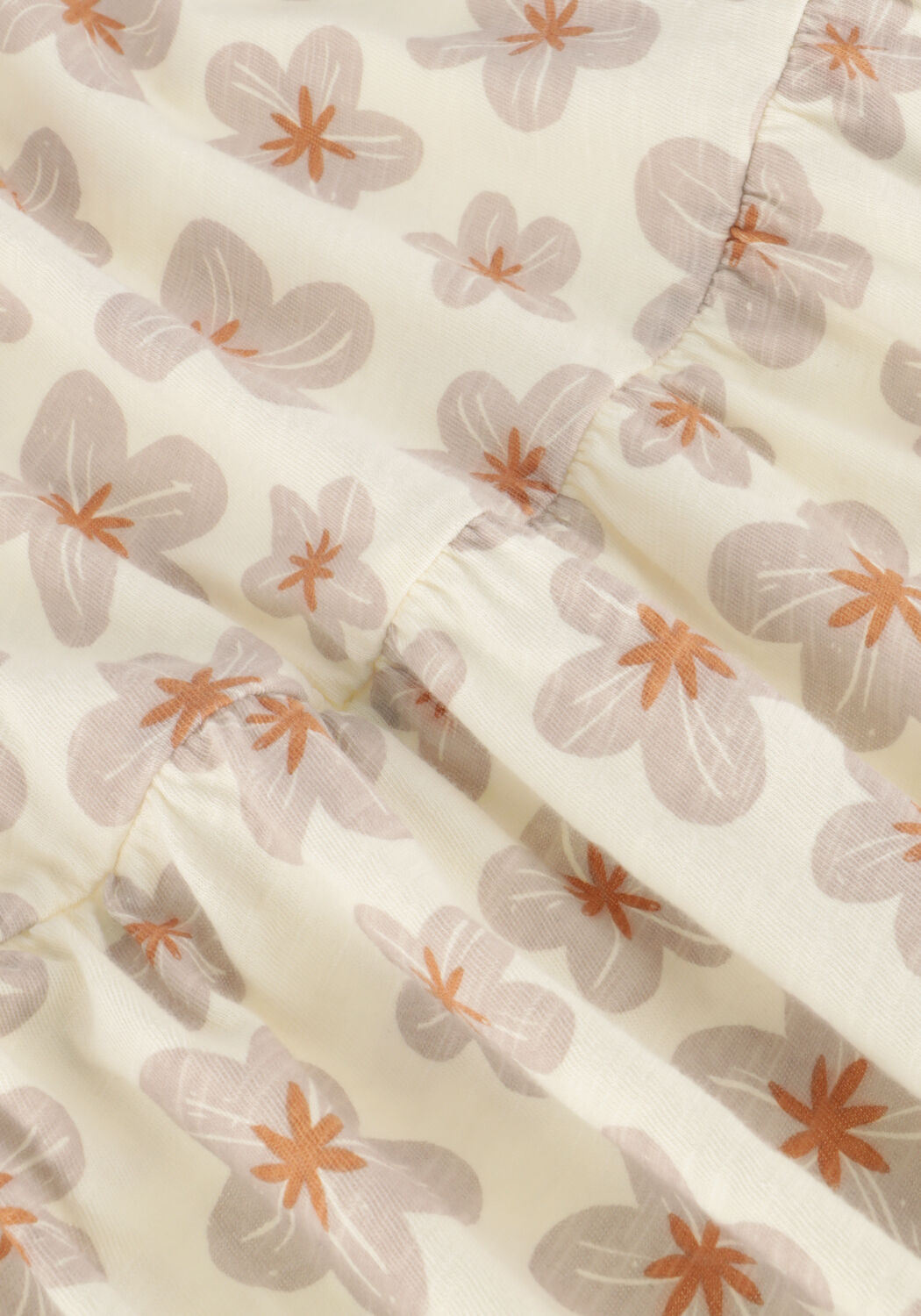 Beige RYLEE + CRU Midirock TIERED MIDI SKIRT HIBISCUS - large