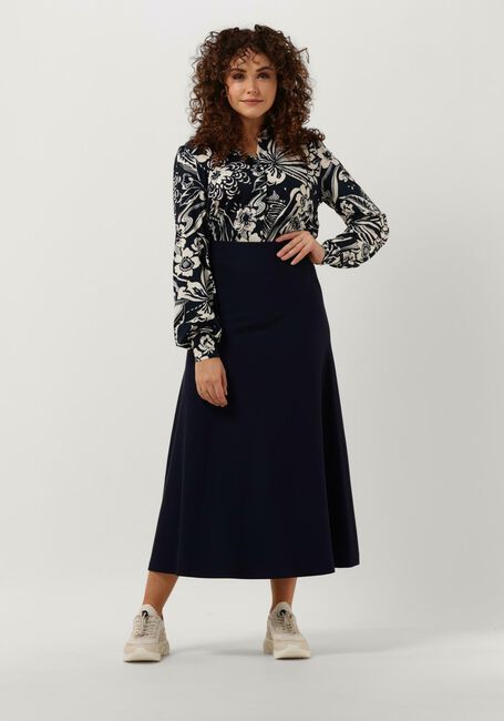 Dunkelblau VANILIA Midirock DOUBLE PUNTO MIDI SKIRT - large