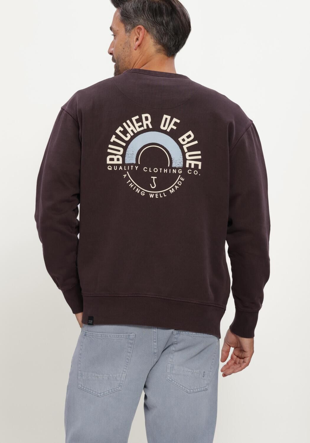 Braune BUTCHER OF BLUE Sweatshirt CIRCLE CREW - large