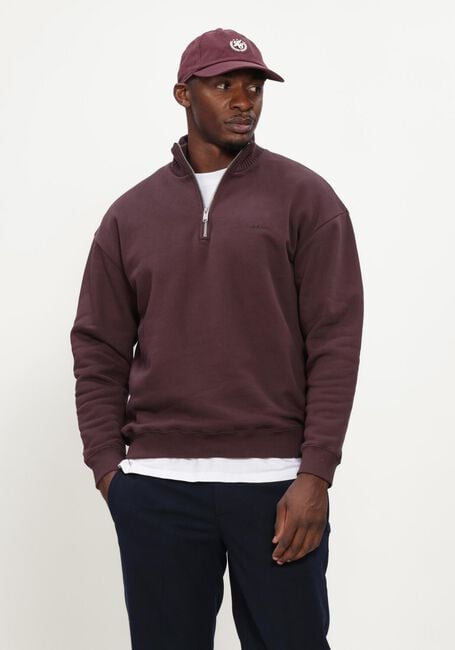 Bordeaux GENTI Sweatshirt HALF ZIP SWEAT - large
