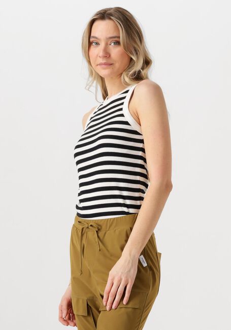 Schwarze PENN & INK Top SINGLET SMALL STRIPE - large
