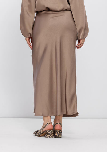 Taupe NEO NOIR Maxirock VICKY HEAVY SATEEN SKIRT - large