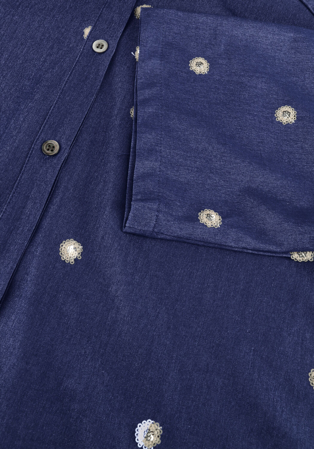 Blaue NUKUS Blusen ISA BLOUSE GLOSSY - large