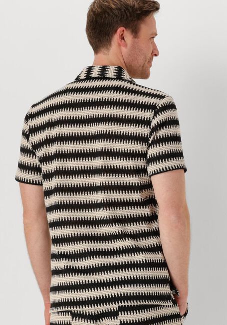 Schwarze ANERKJENDT Casual-Oberhemd AKKURT STRUC STRIPE S/S SHIRT - large