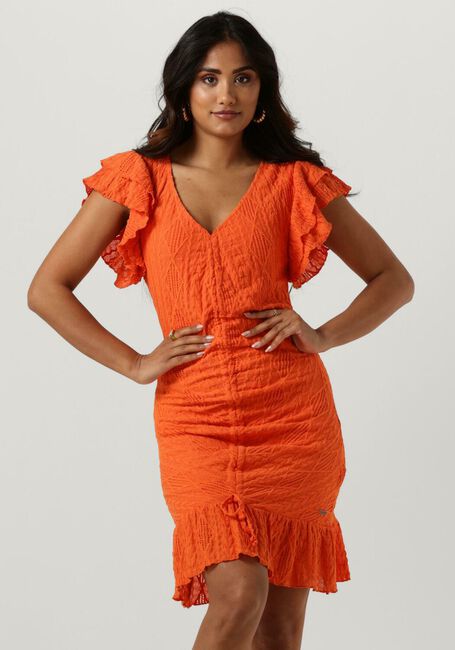 Orangene COLOURFUL REBEL Minikleid ZORAH BRODERIE DRESS - large