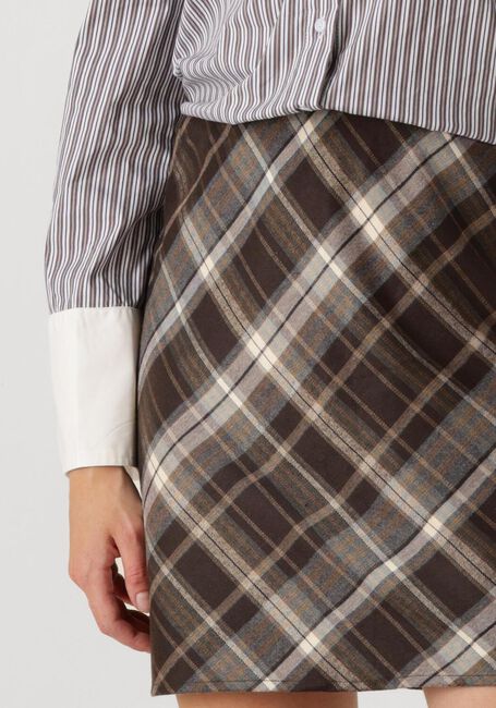 Braune NEO NOIR Minirock LUNNA CHECK SKIRT - large