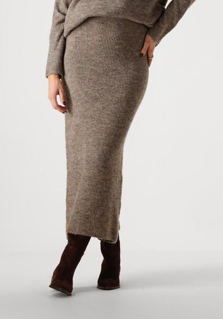 Taupe YDENCE Maxirock KNITTED SKIRT LAINEY - large