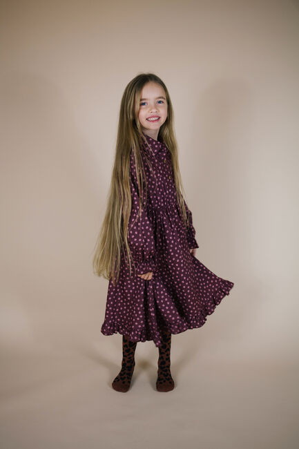 Bordeaux DAILY BRAT Midikleid CRISTAL FLOWER DRESS GRANITE - large