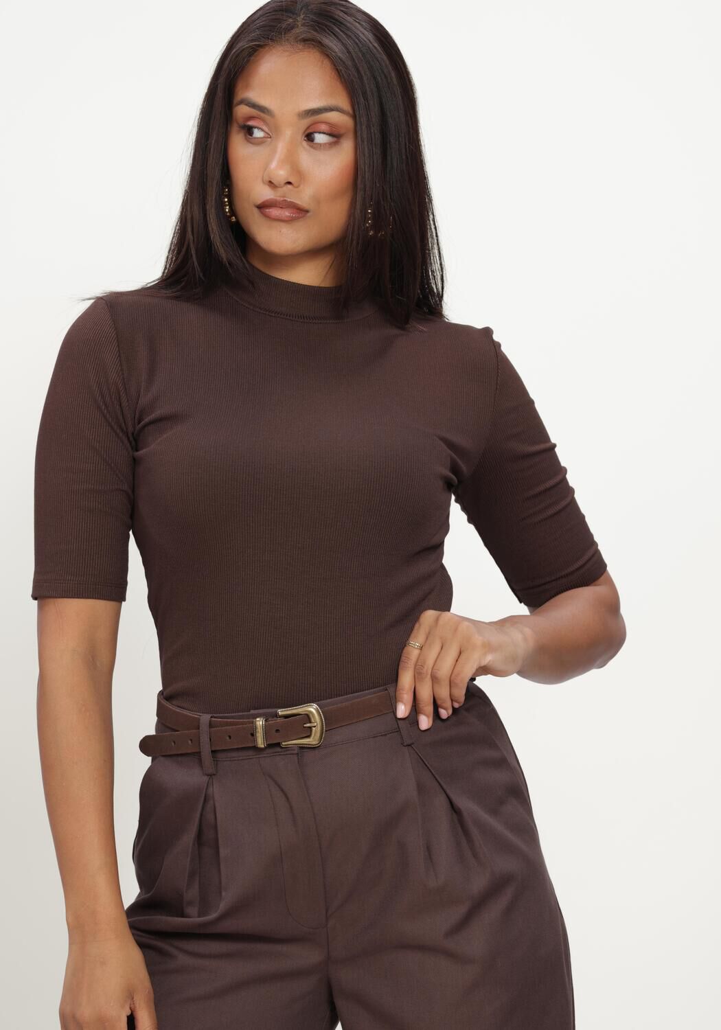 Braune MODSTR&Ouml;M Top KROWN T-SHIRT - large