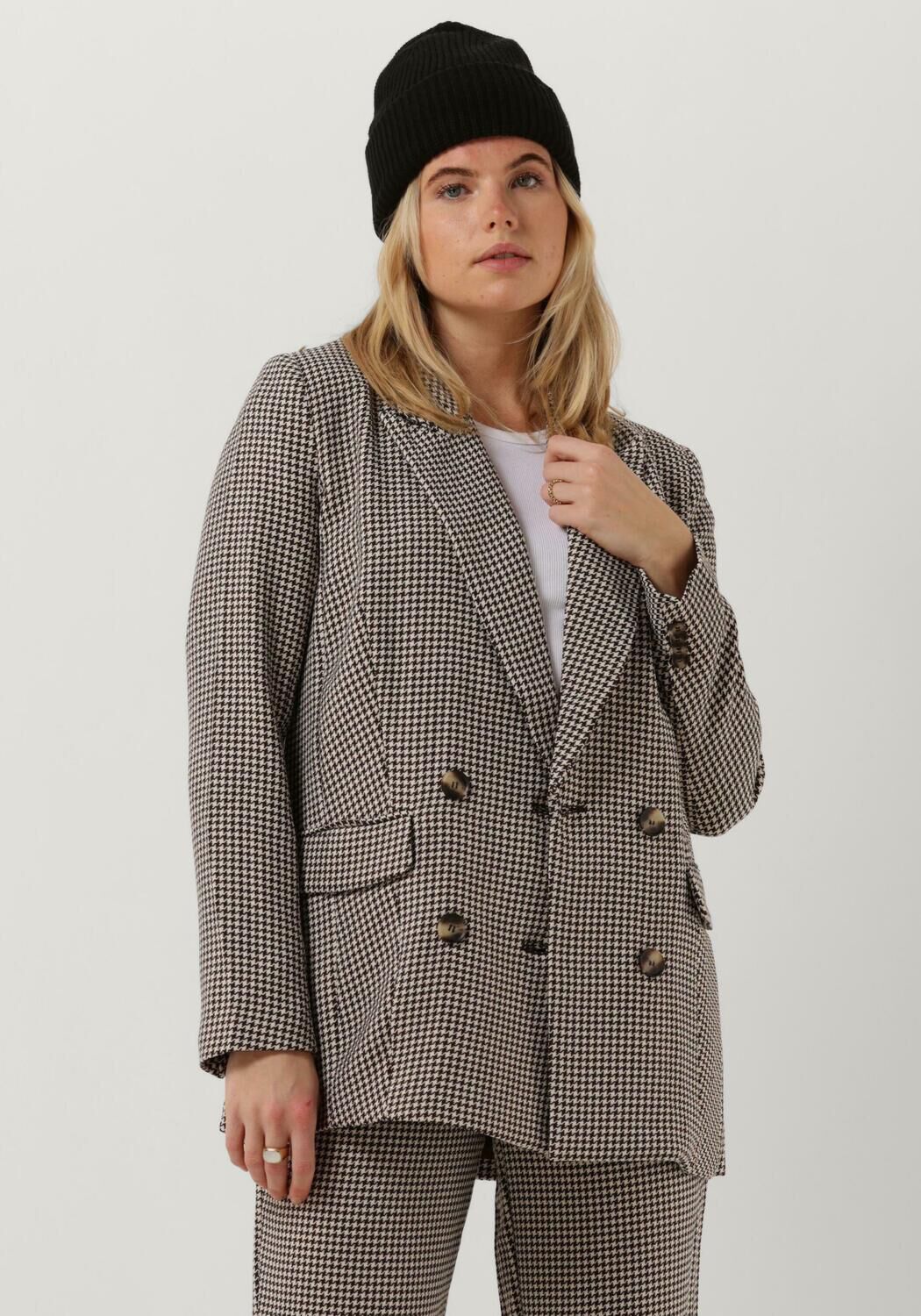 Braune COLOURFUL REBEL Blazer RIKKI JACQUARD DOGTOOTH BOYFRIEND