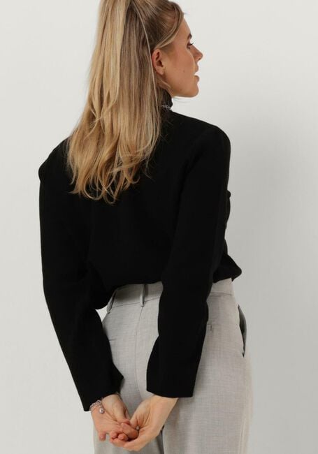 Schwarze MINUS Rollkragenpullover LUPI HIGH NECK KNIT PULLOVER - large