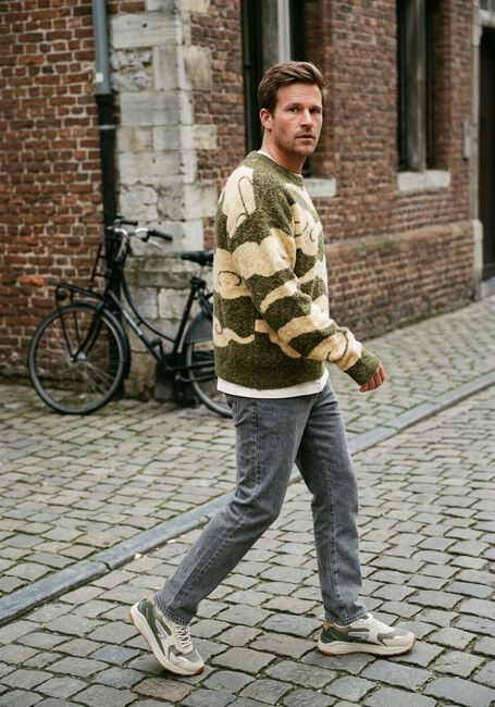 Mehrfarbige/Bunte WOODBIRD Pullover WBKURT CLOUD CREW - large