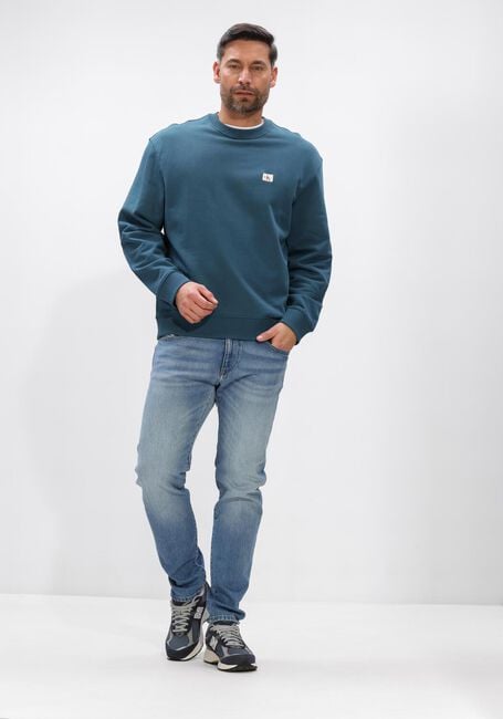 Petrol CALVIN KLEIN Sweatshirt LS 350TERRY EY WHSL BADGE CREWNE - large