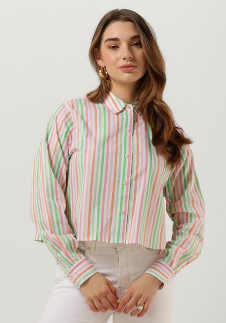 Mehrfarbige/Bunte SCOTCH & SODA Blusen MULTI STRIPED BOXY FIT SHIRT - large