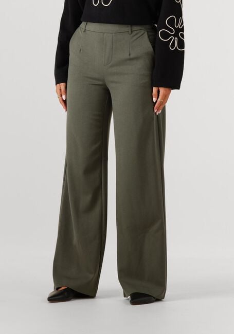 Dunkelgrün OBJECT Hose OBJLISA WIDE PANT - large