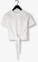 Weiße GUESS T-shirt SS CN AJOUR LACE TEE