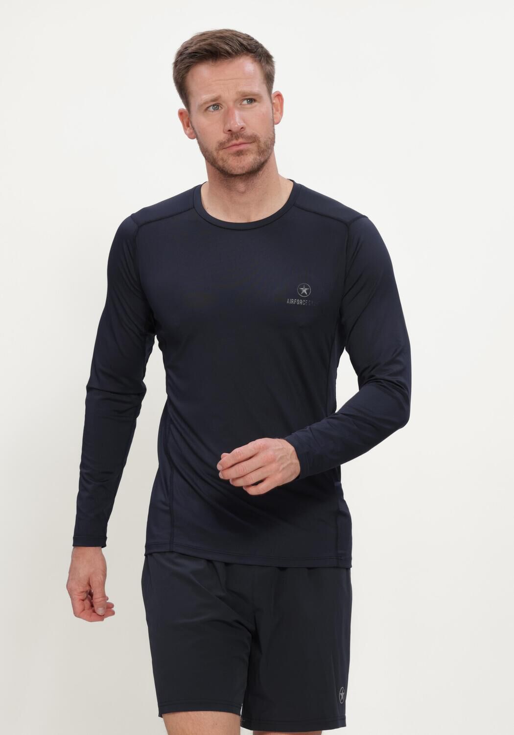 Dunkelblau AIRFORCE Polos & T-Shirts PERFORMANCE LIGHT THERMO LONGSLEEVE - large