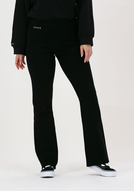 Schwarze XAVAH Schlaghose HEAVY KNIT FLAIRPANT - large
