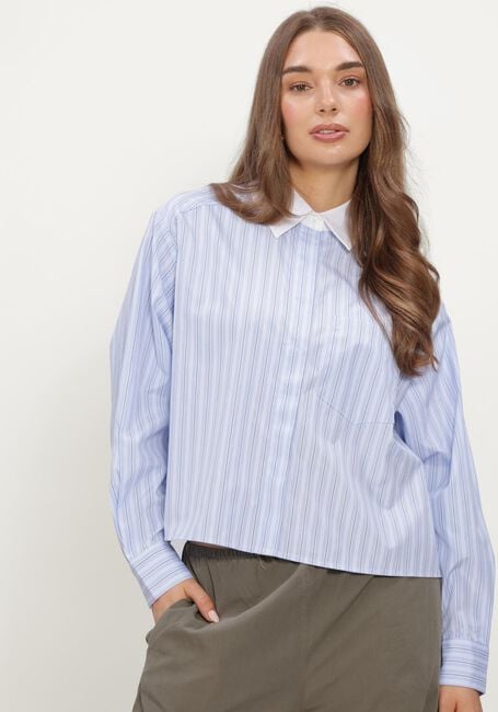 Hellblau NEO NOIR Top DELFIA STRIPE SHIRT - large