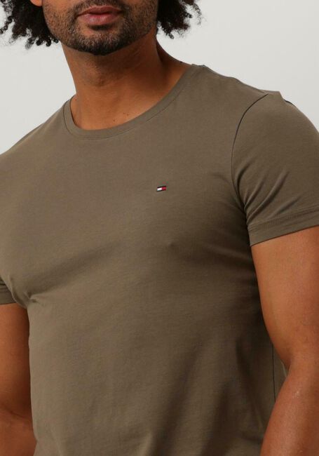 Dunkelgrün TOMMY HILFIGER T-shirt STRETCH EXTRA SLIM FIT TEE - large