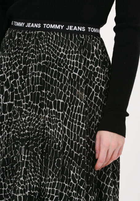 Schwarze TOMMY JEANS Midirock TJW PRINTED MIDI SKIRT - large