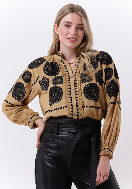Camelfarbene ANTIK BATIK Blusen TOBBY BLOUSE - large