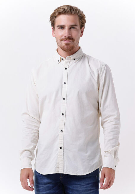 Weiße DSTREZZED Casual-Oberhemd BUTTON DOWN SHIRT BABYCORD - large