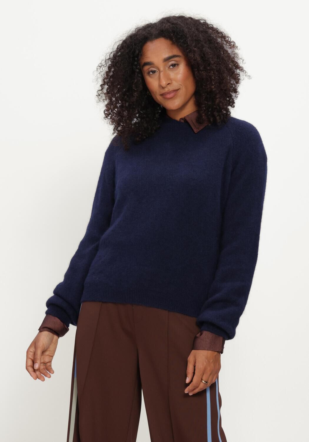Dunkelblau POM AMSTERDAM Pullover MILOU ETERNAL BLUE - large