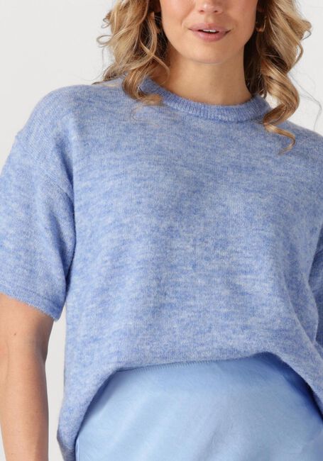 Hellblau SELECTED FEMME T-shirt SLFMALINE-LILIANA 2/4 KNIT O-NECK - large