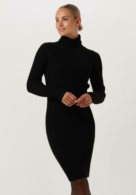 Schwarze JANICE Minikleid JURK GEBREID KOL TRAVIS - large