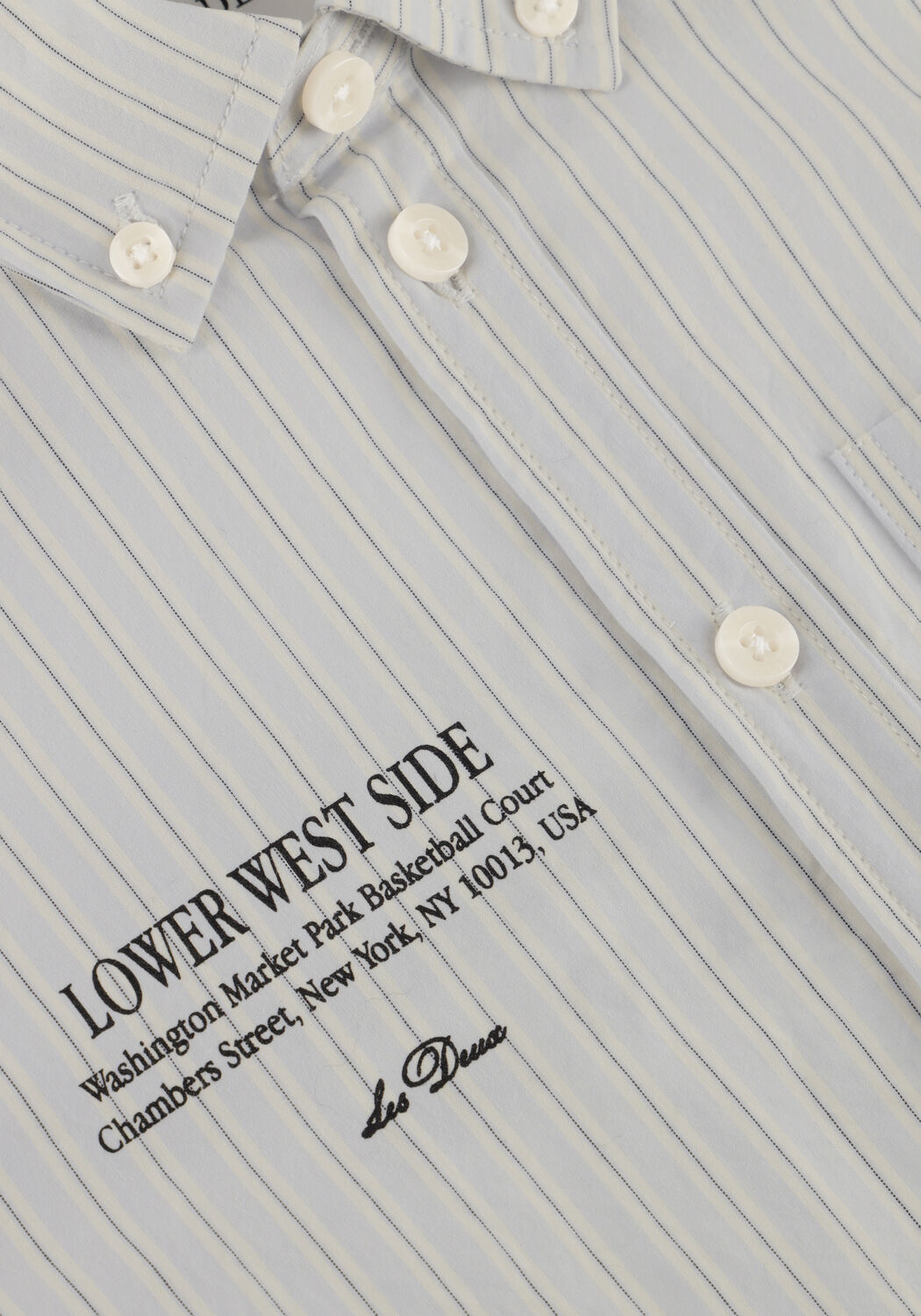 Hellblau LES DEUX Casual-Oberhemd KENT PRINT STRIPE POPLIN SHIRT KIDS - large