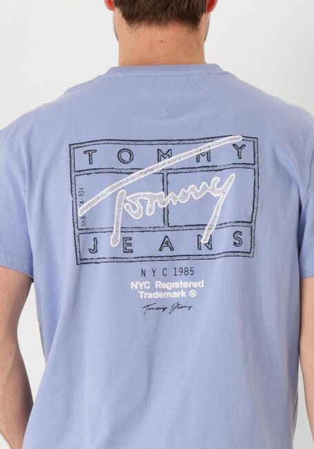 Hellblau TOMMY JEANS T-shirt TJM REG SIGN SPRAY SS T EXT - large