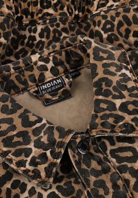 Braune INDIAN BLUE JEANS Pullover VEST LEOPARD - large